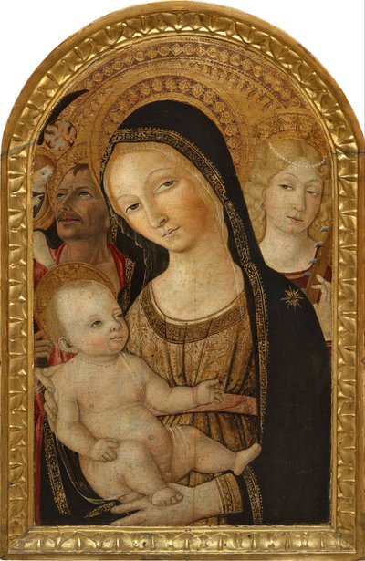 Madonna mit Kind, der heiligen Katharina und dem heiligen Christophorus von Matteo di Giovanni di Bartolo